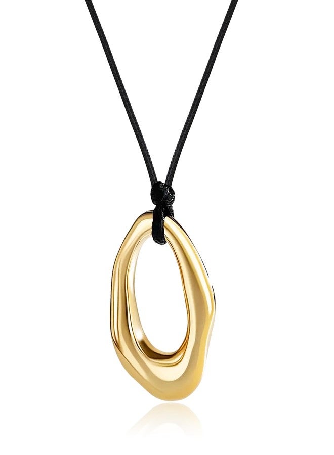 JAVARNV Boho Pendant Necklace Western Jewelry for Women Chunky Gold Necklace Long Statement Necklaces Cowgirl Outfits for Women Western Accessories Valentines Day Gifts for Her - Image 1